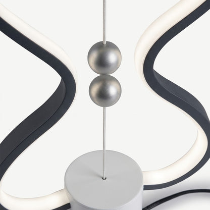 Lumiqia floating balance LED night lamp glowing on nightstand