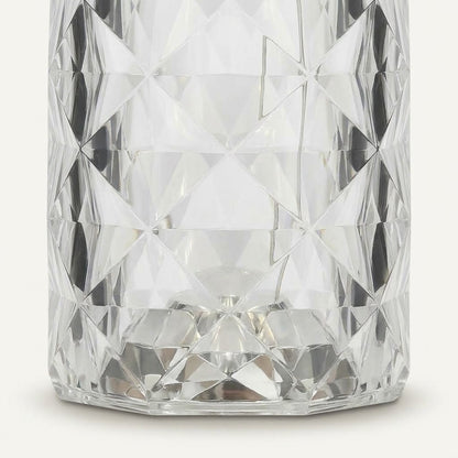 Lumiqia LED rose diamond table lamp glowing on nightstand