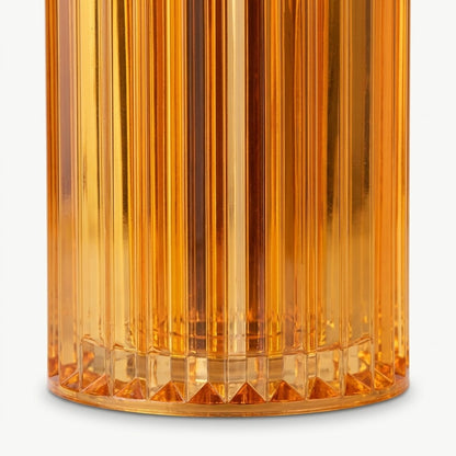 Lumiqia crystal touch dimmable table lamp glowing on nightstand