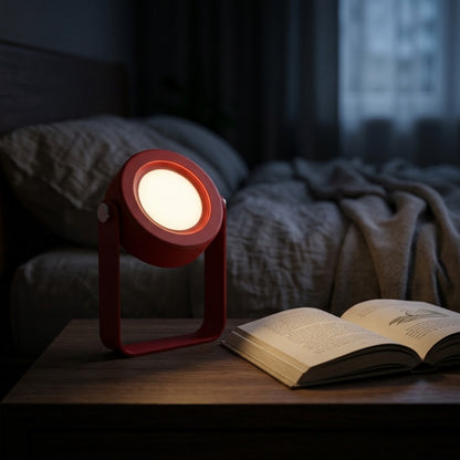 Lumiqia foldable touch dimmable lantern lamp glowing on bedside table